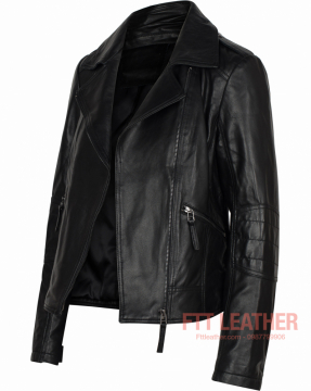 áo da cừu màu đen - FTT Leather - Công Ty Cổ Phần KJ Việt Nam